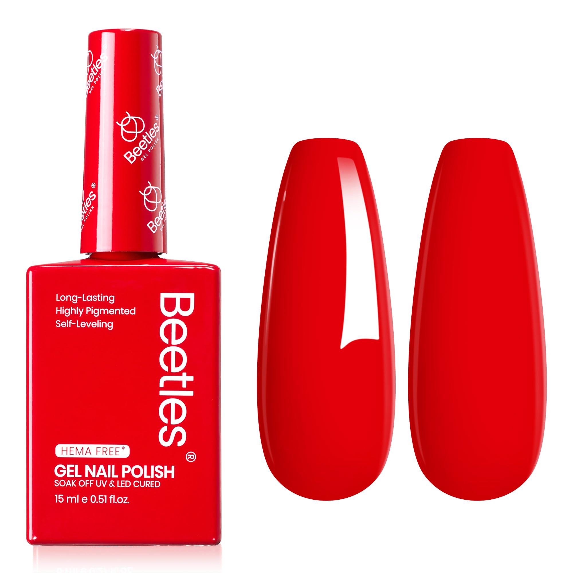 Beetles Vernis Gel Rouge: tenue potentielle et brillance durable