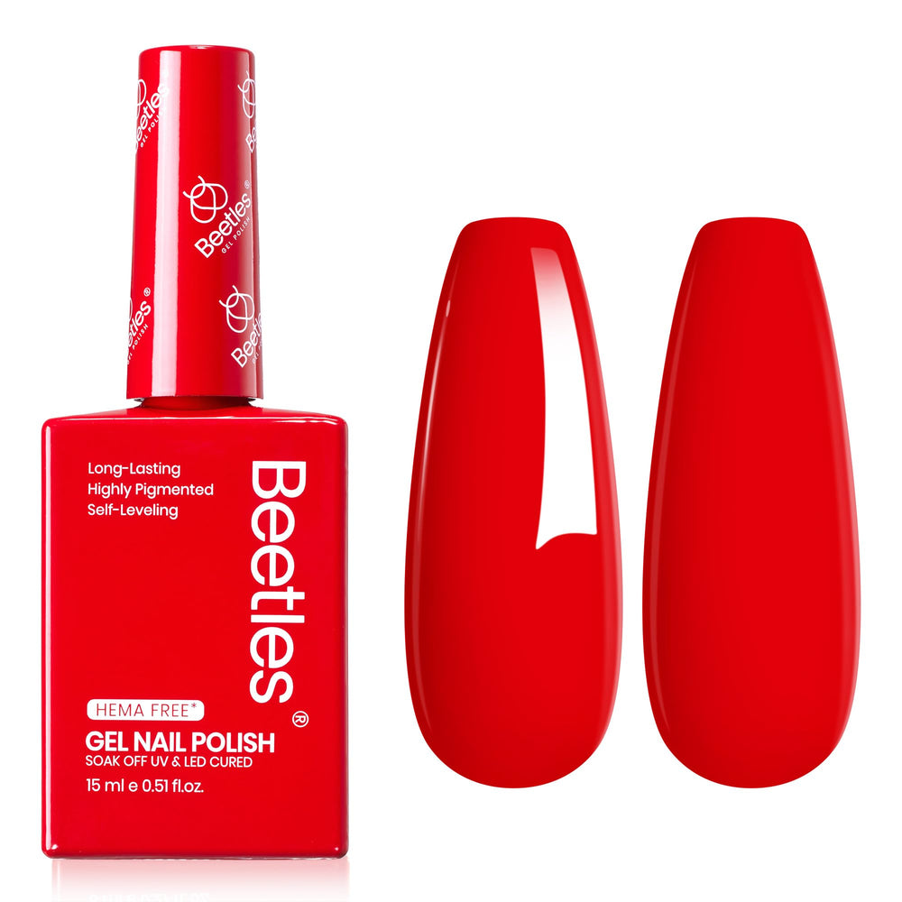 Beetles Vernis Gel Rouge: tenue potentielle et brillance durable