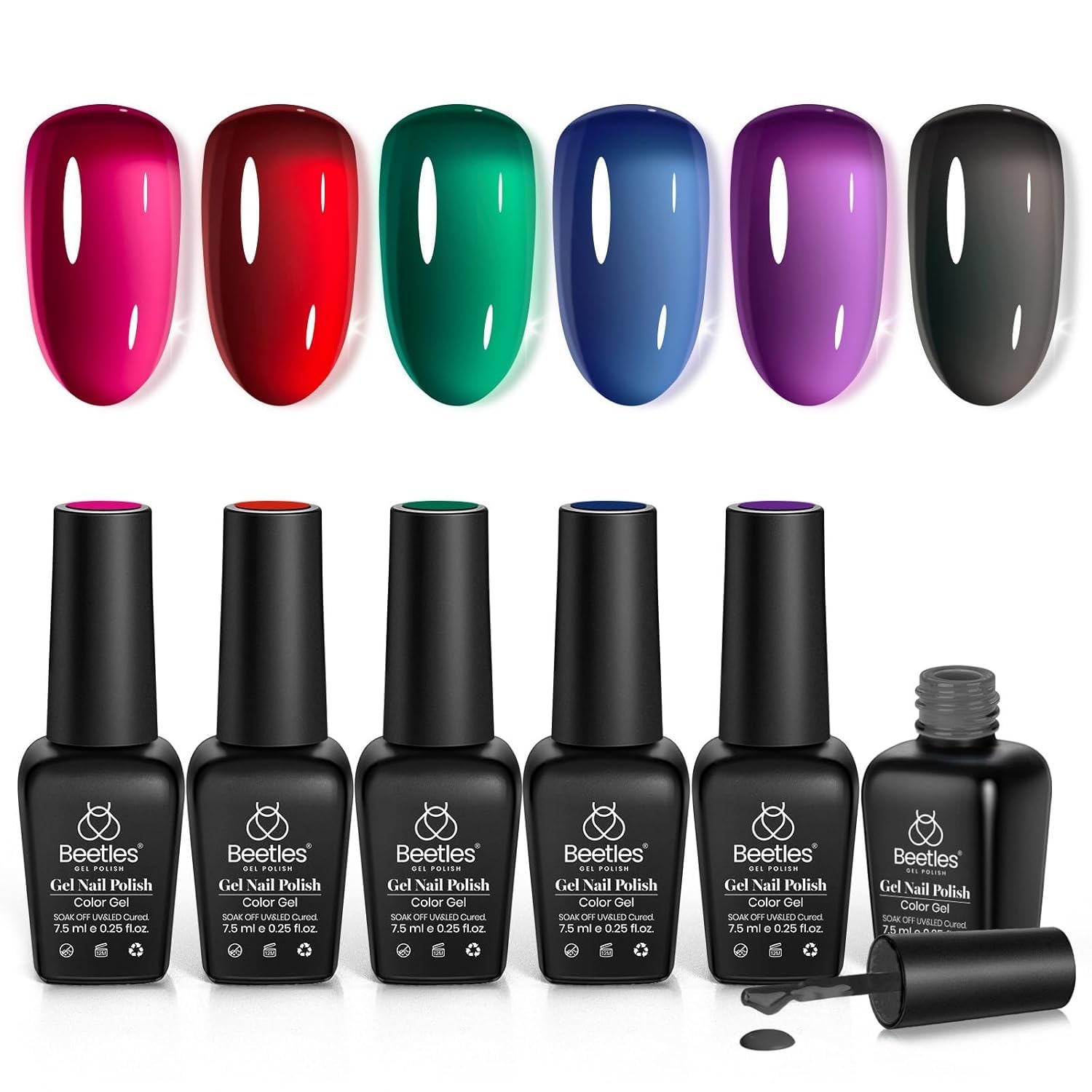 Beetles Vivid Noel jelly polish blue bottle for a festive glassy manicure