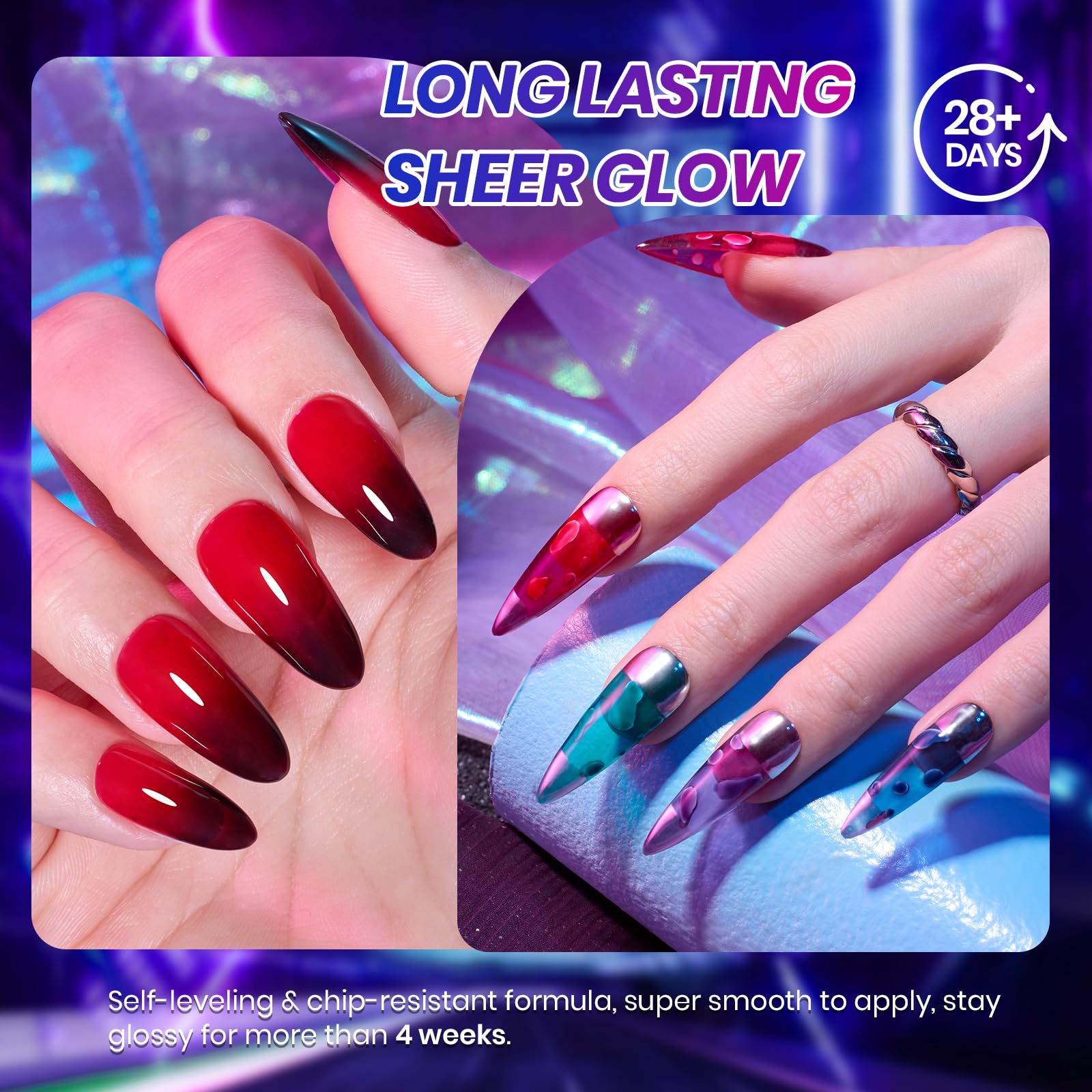Beetles Vivid Noel jelly polish red bottle for bold candy like sparkle