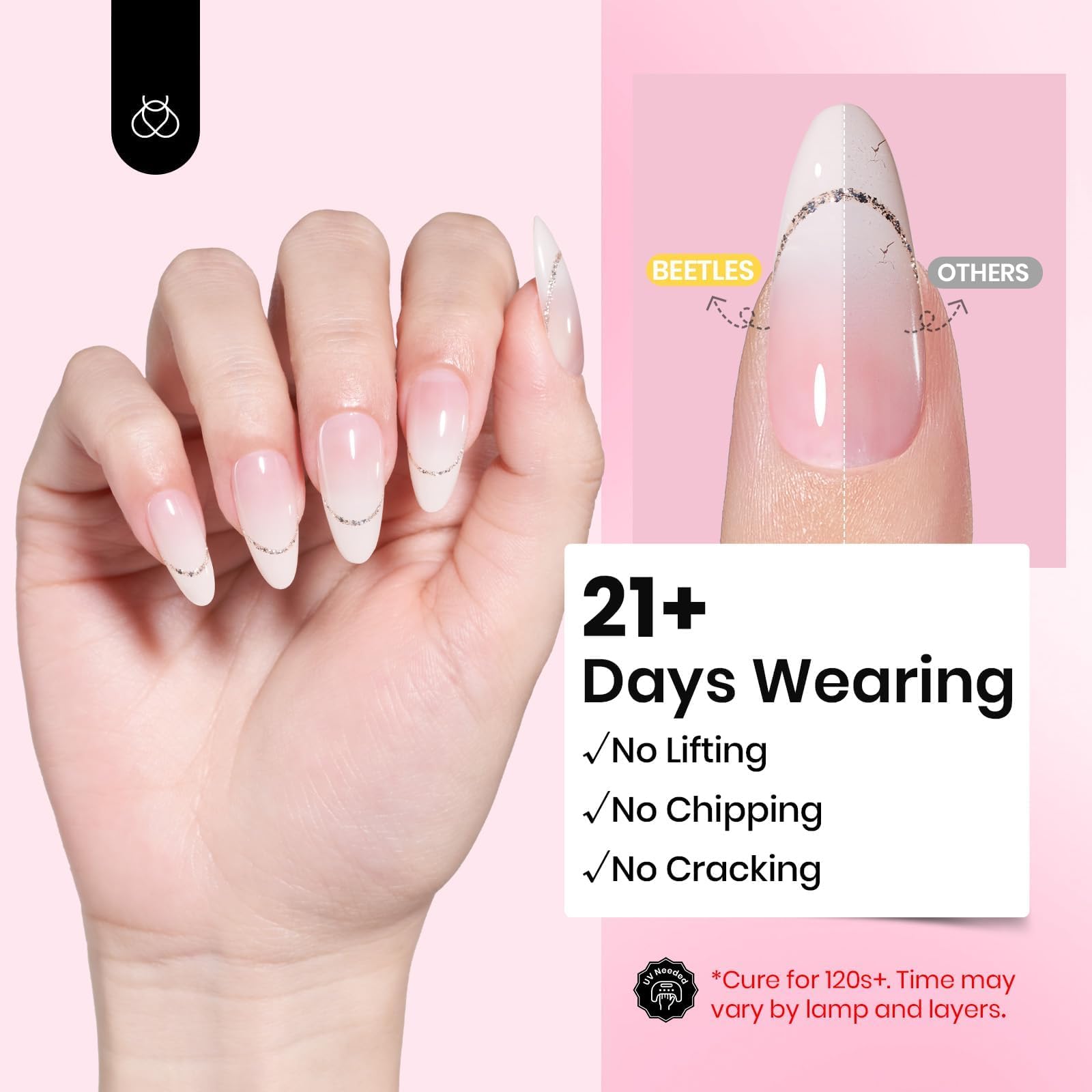 Beetles warm-water-soften-tip-1oz demonstrates gel softening technique for easier use.