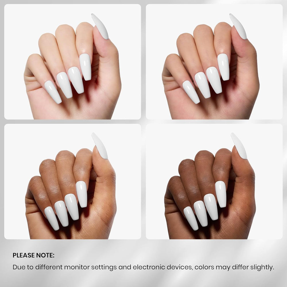 Beetles White Gel Nail Polish swatch demonstrating smooth coverage and rich pigment.