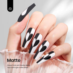 Beetles White Gel Nail Polish 15ml bottles for crisp white French nails.