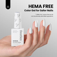 Beetles White Gel Polish brush strokes for smooth, even coverage