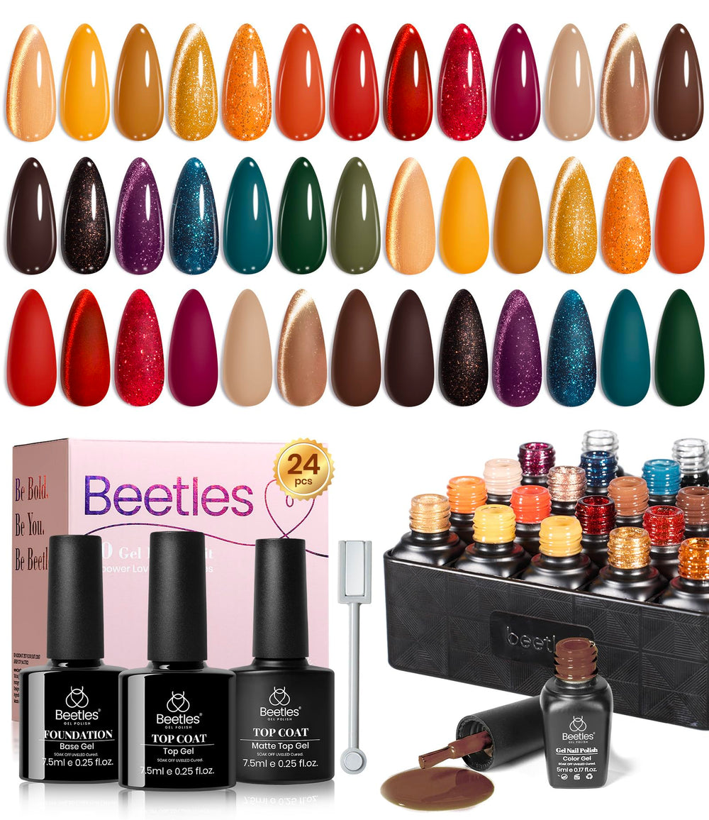 Beetles Winter Amber Twilight 20-color kit swatches for chic autumn looks
