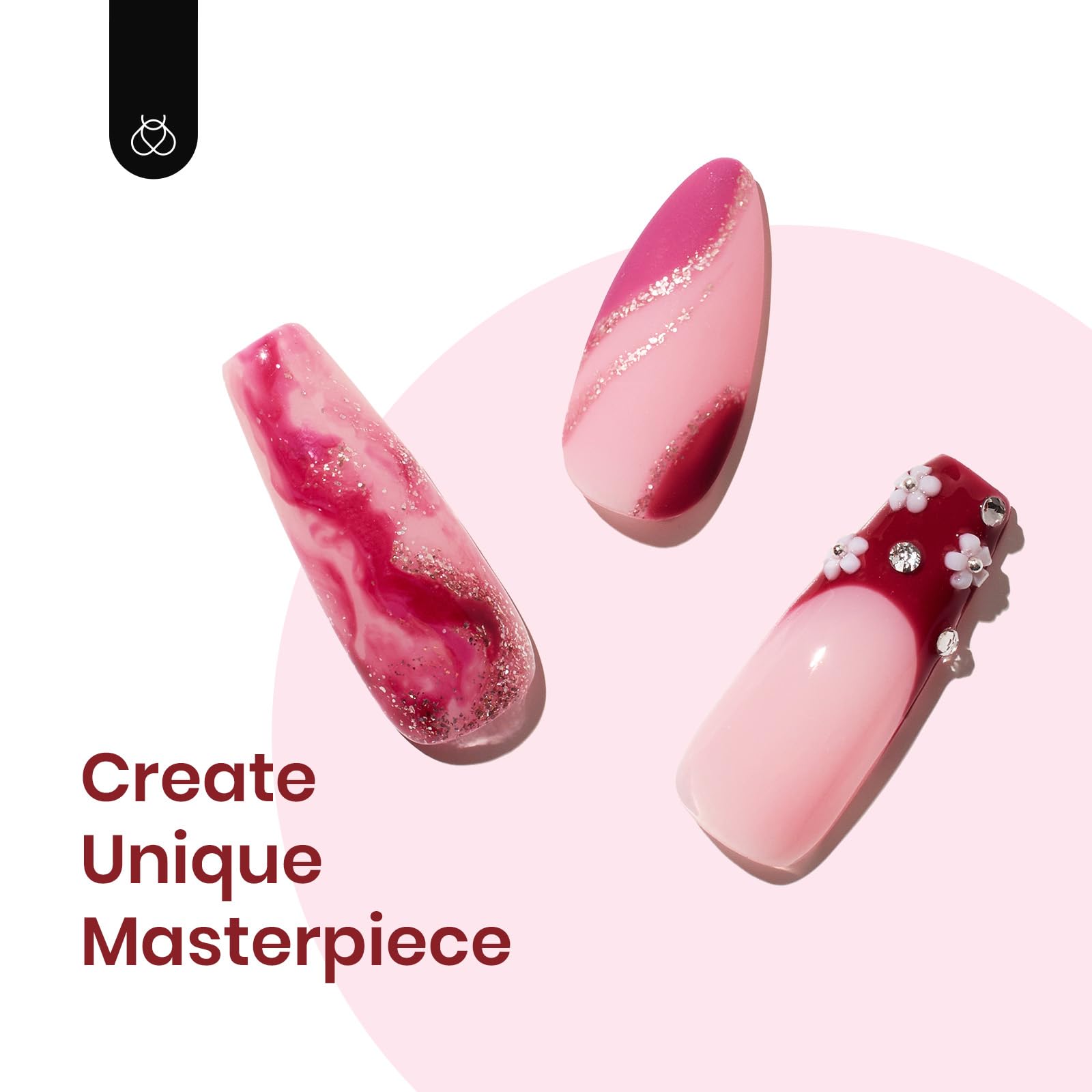 Beetles Winter Gel Nail Polish Set brush applying smooth, even coverage