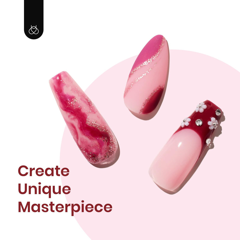 Beetles Winter Gel Nail Polish Set brush applying smooth, even coverage