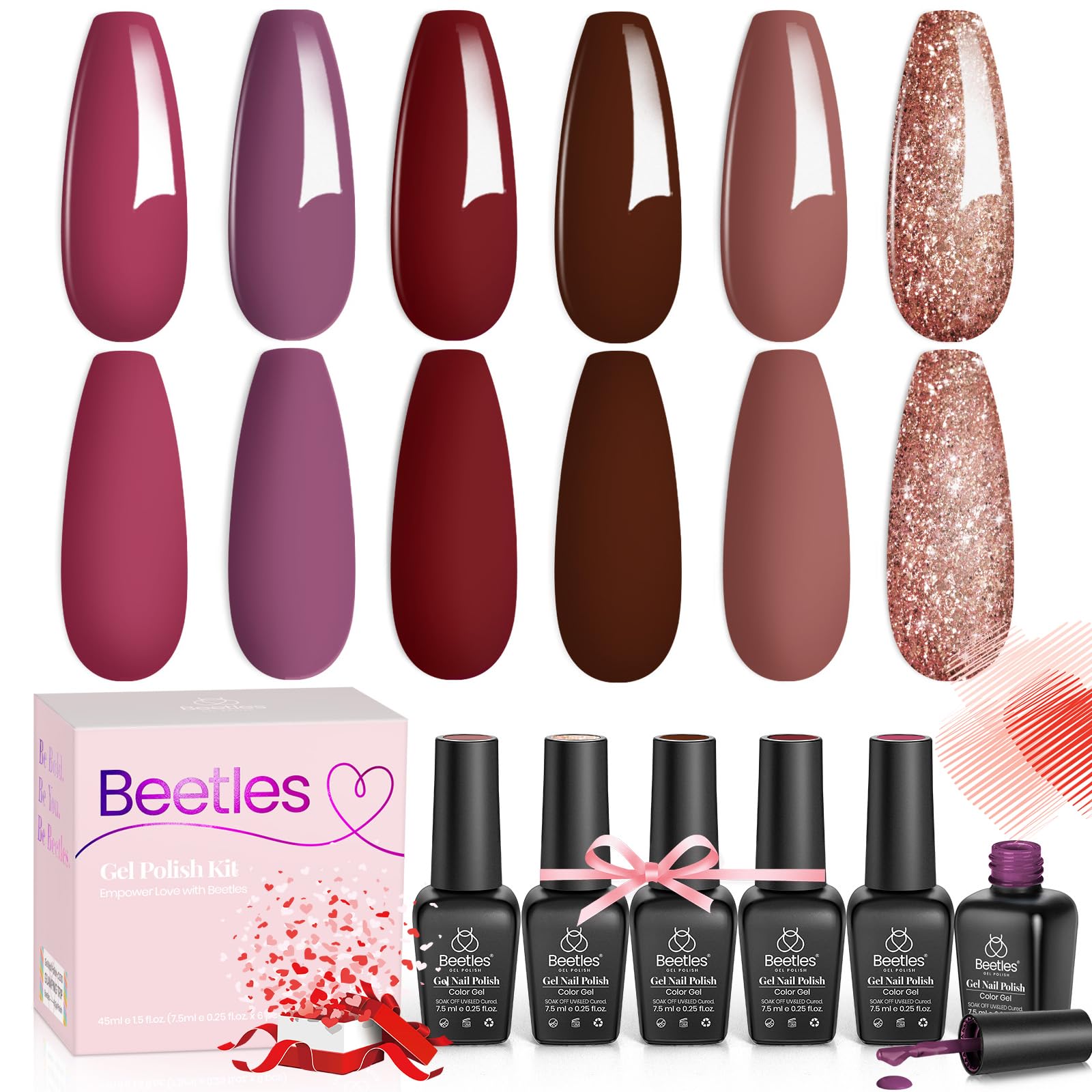 Beetles Winter Gel Nail Polish Set at-home manicure ready for precise color application