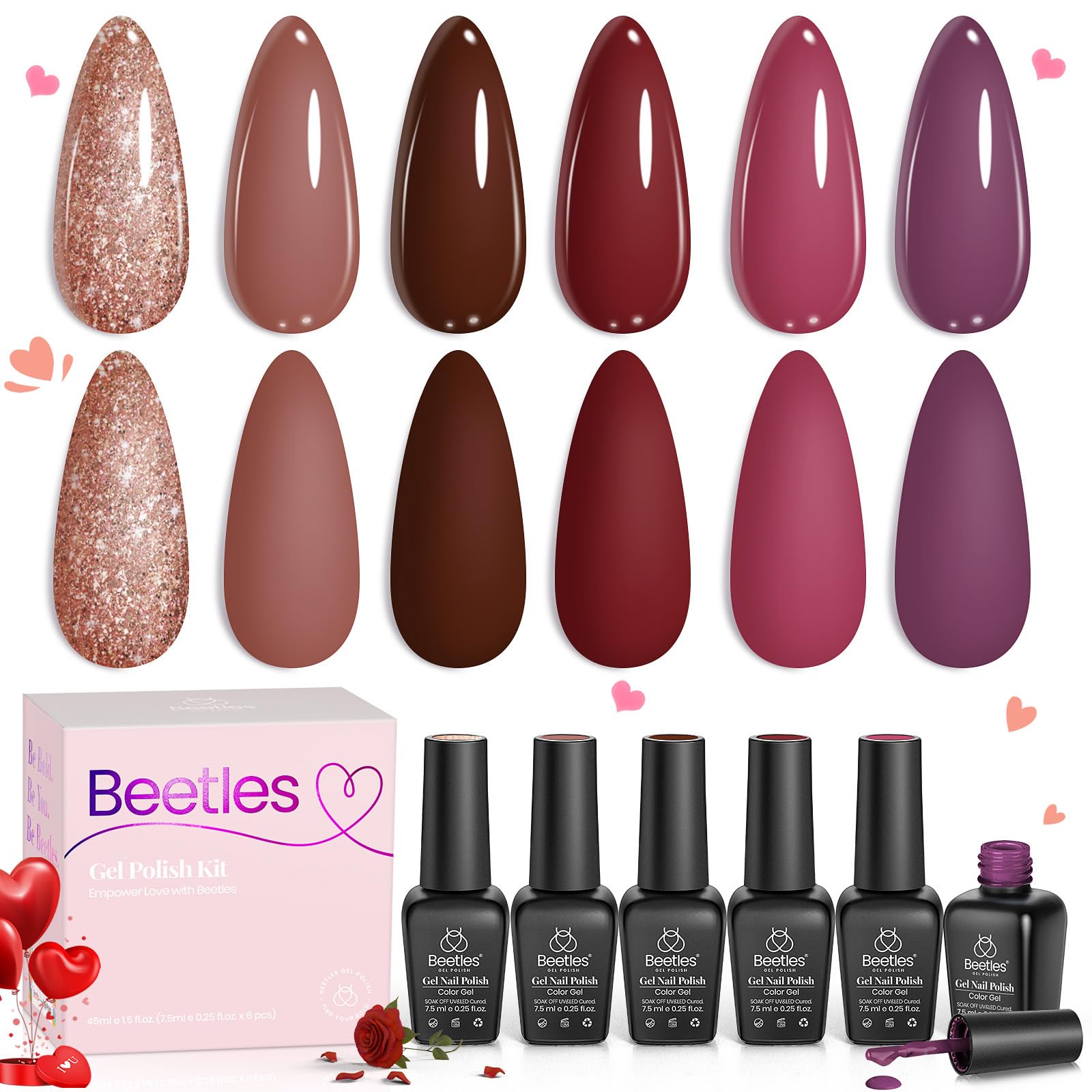 Beetles Winter Gel Nail Polish Set gift packaging suitable for gifting