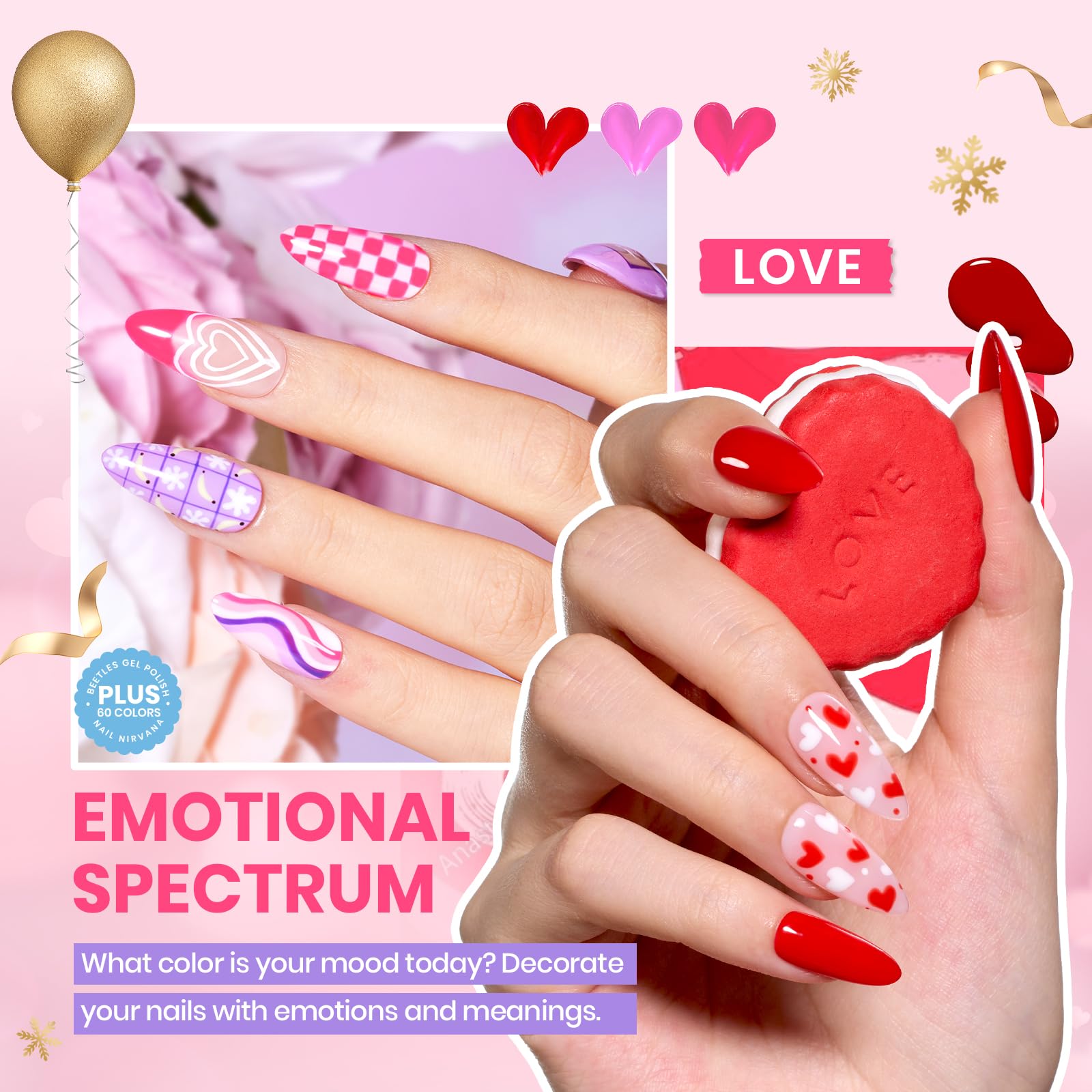 Beetles Winter Gel Nail Polish Set nail clipper for clean edges before application