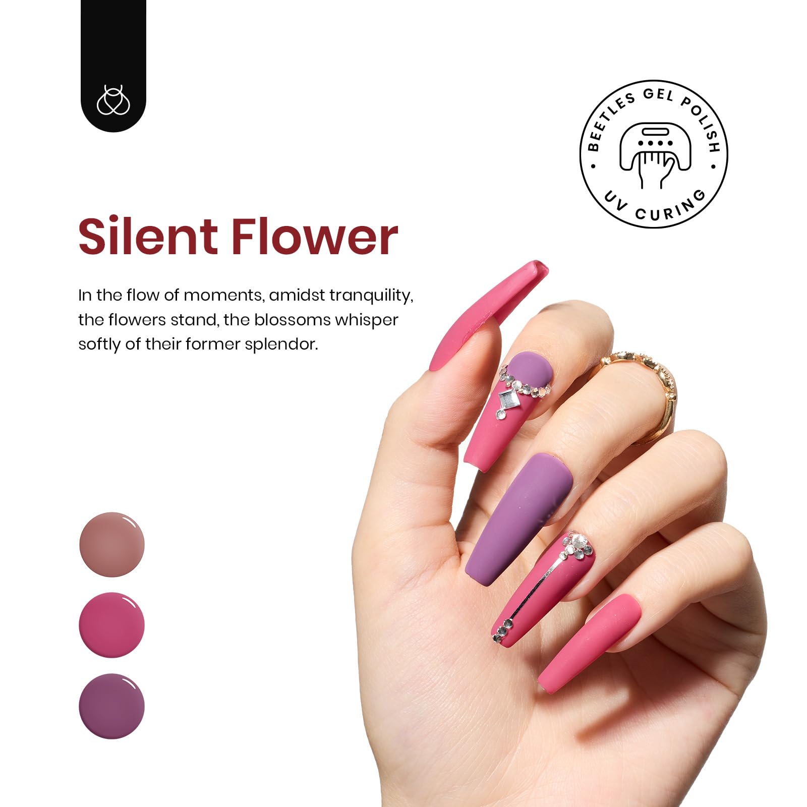 Beetles Winter Gel Nail Polish Set swatches display color options and finishes