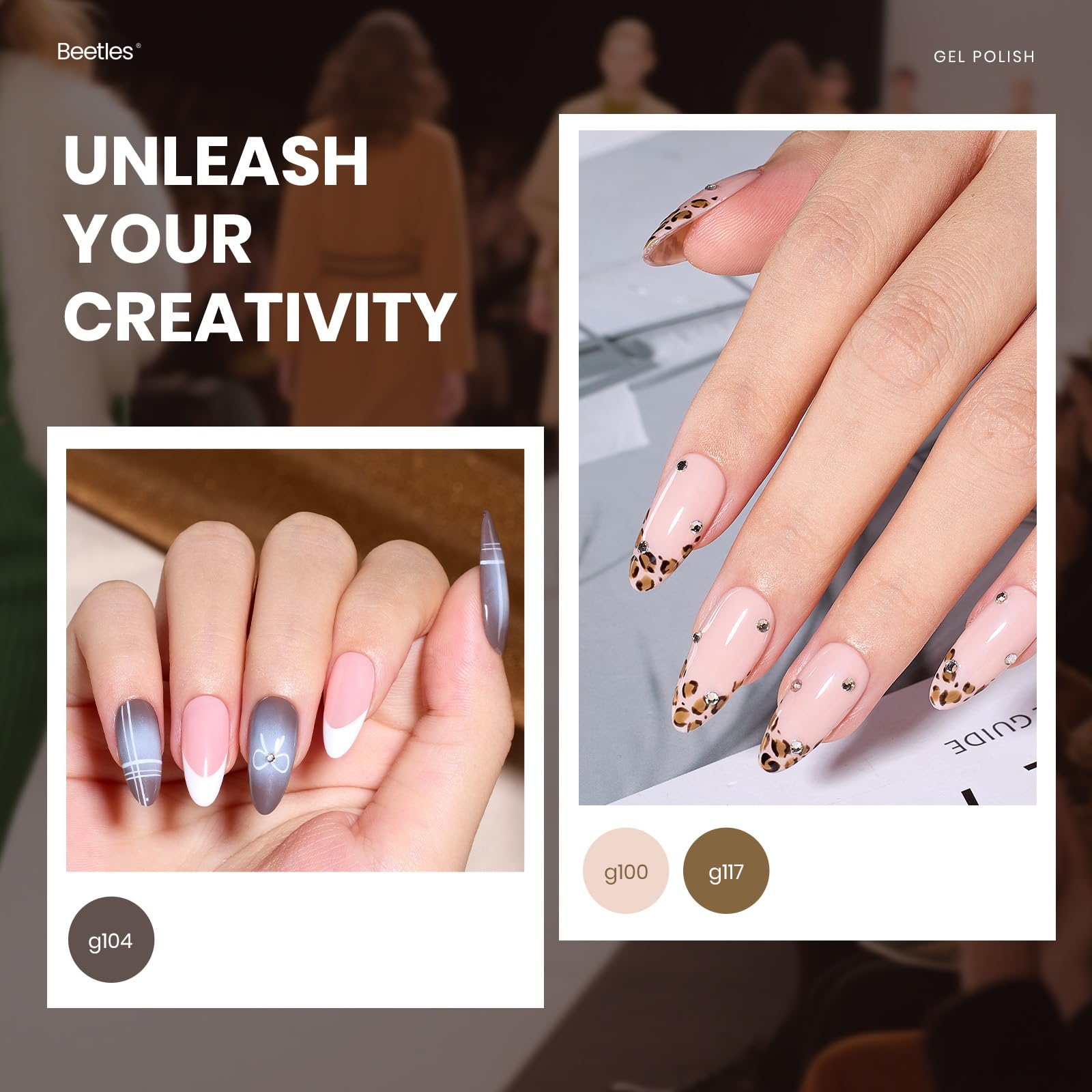 Beetles Winter Gel Nail Polish Topcoat frosted seal close-up highlights lasting shine