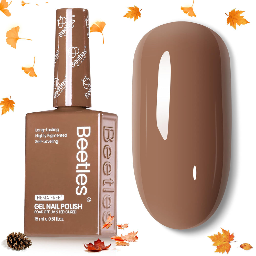 Beetles Winter Gel Polish caramel display supports professional-looking nails