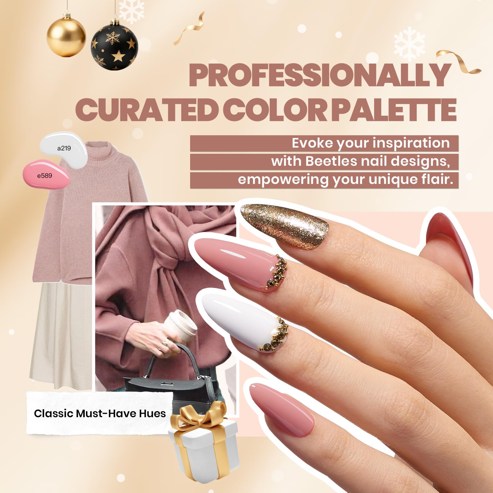 Beetles Winter Gel Polish Kit included nail tools for a complete home manicure