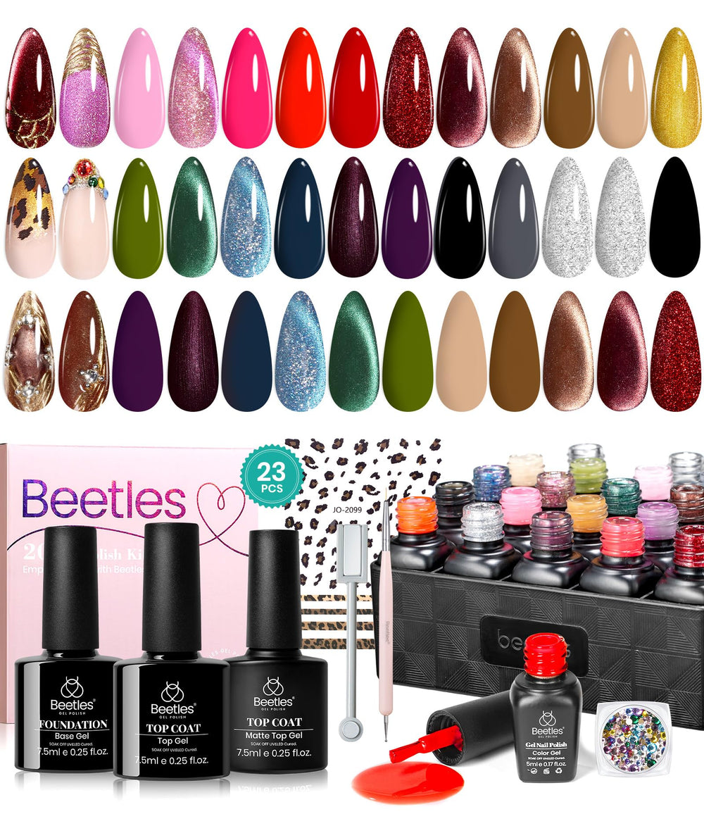 Beetles Winter Gel Polish Kit overview for holiday nail artistry