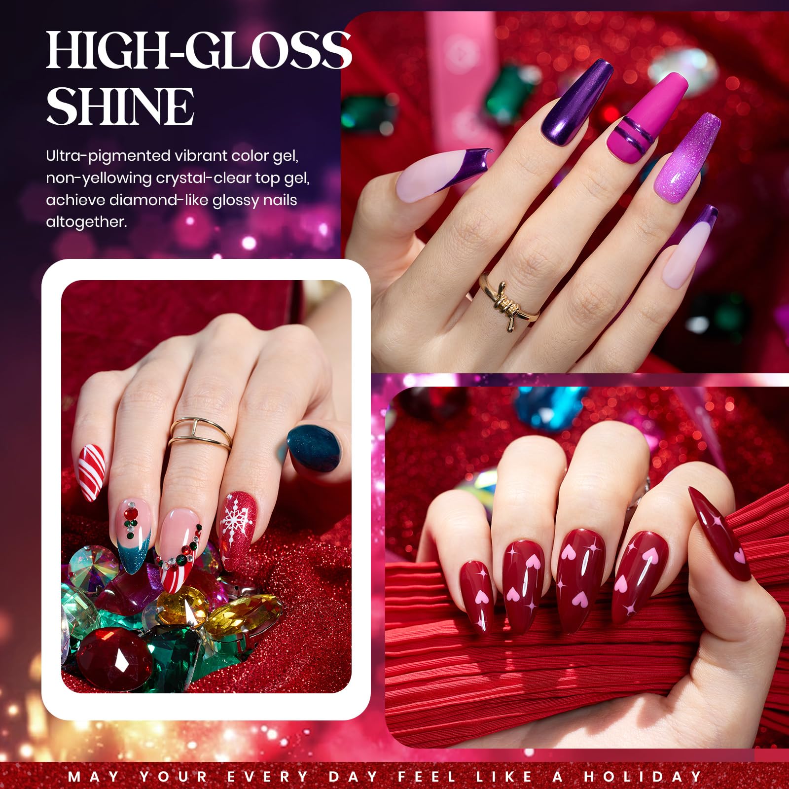 Beetles Winter Gel Polish mini bottles 5ml ready for quick DIY manicures and color mixing.