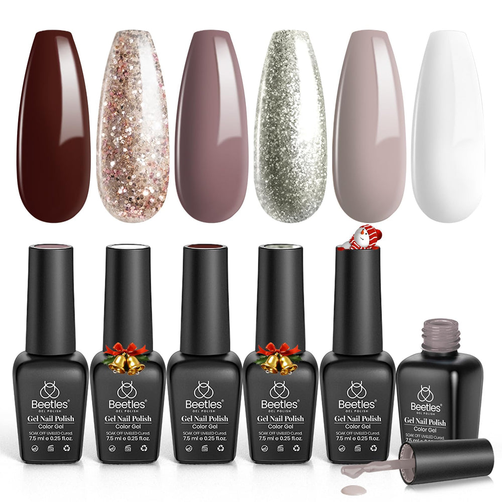 Beetles Gel Polish gray shade for chic winter manicure with long-lasting shine