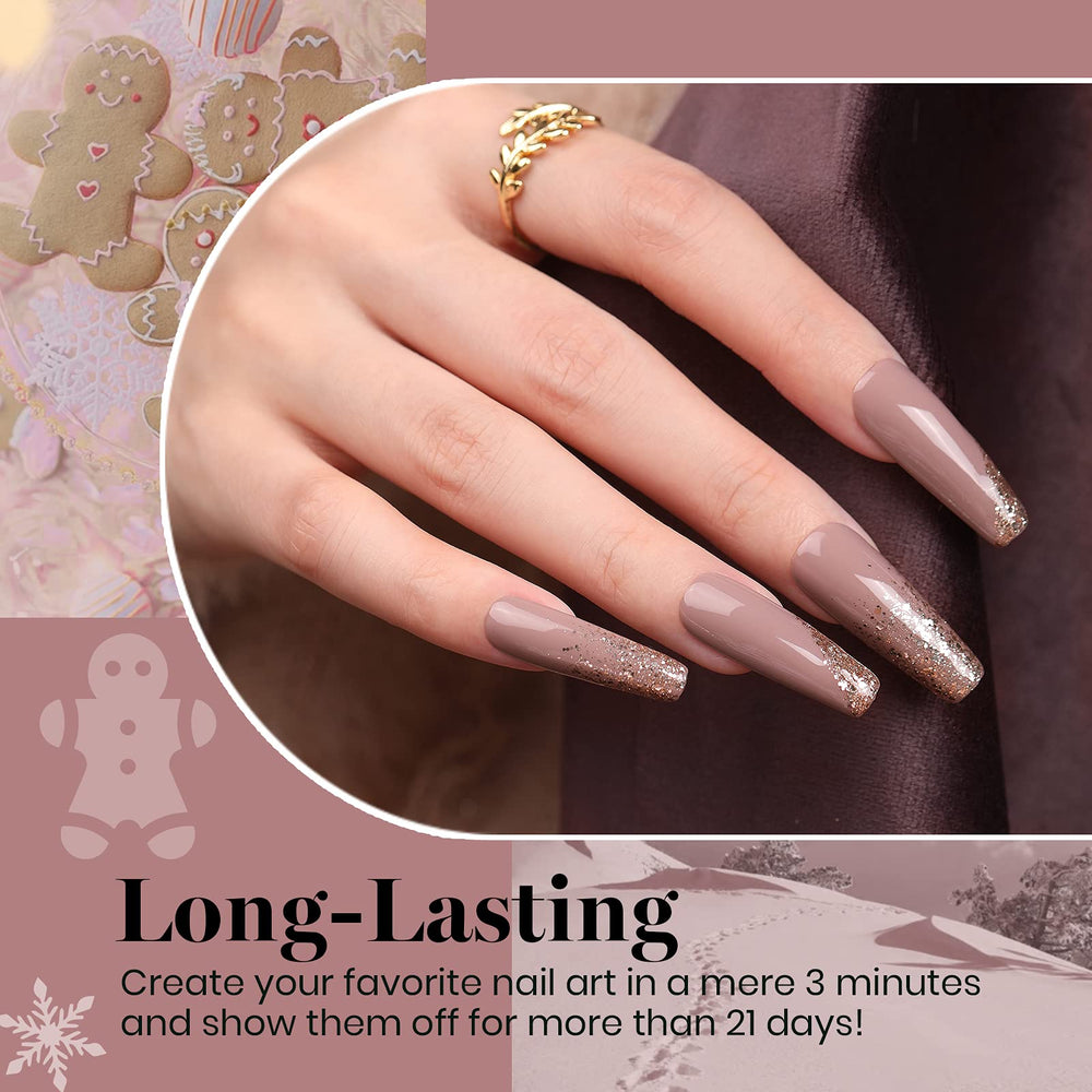 Beetles Gel Polish taupe shade for subtle holiday nails with durable gloss