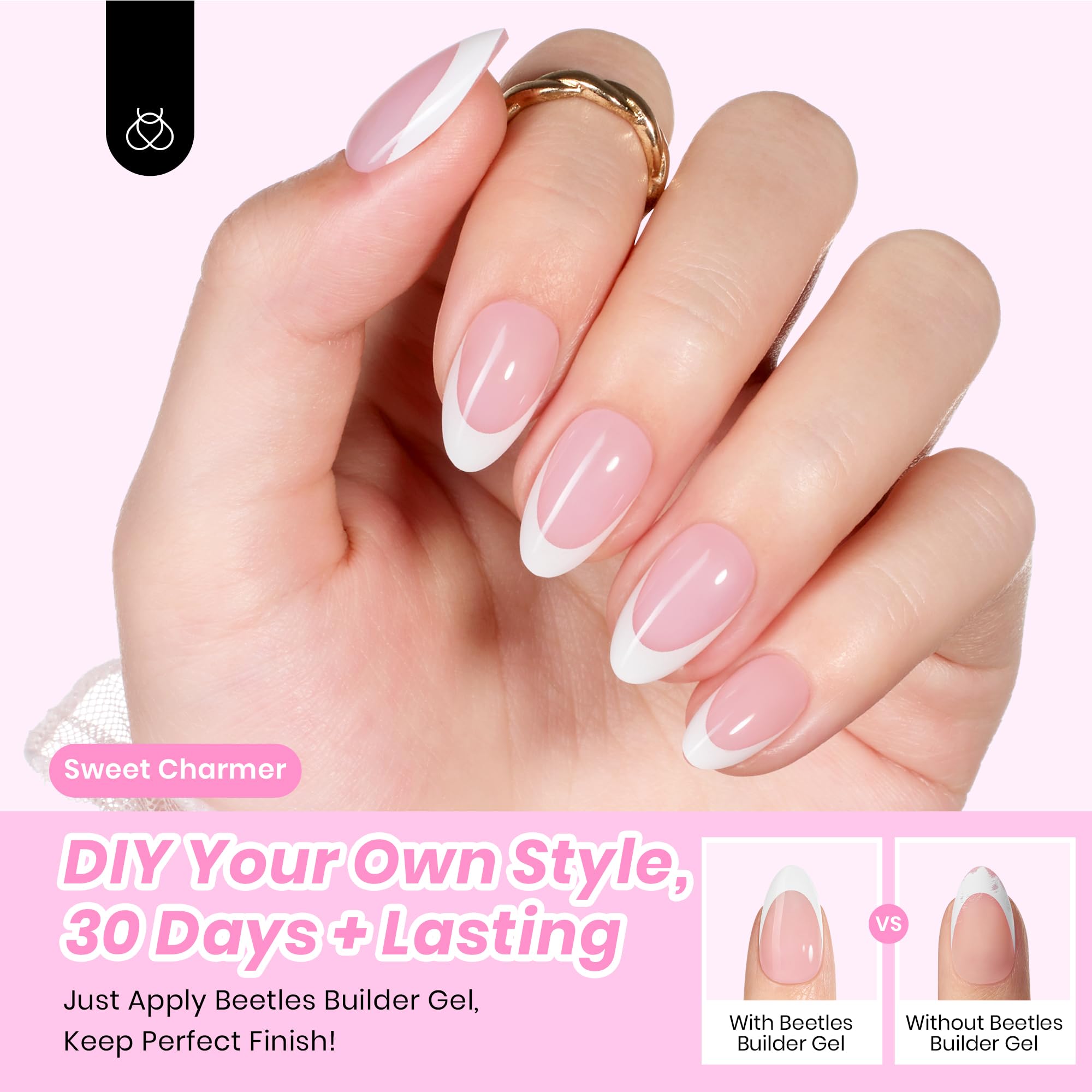 Beetles X Press 224pcs nail tips offering versatile DIY styles.