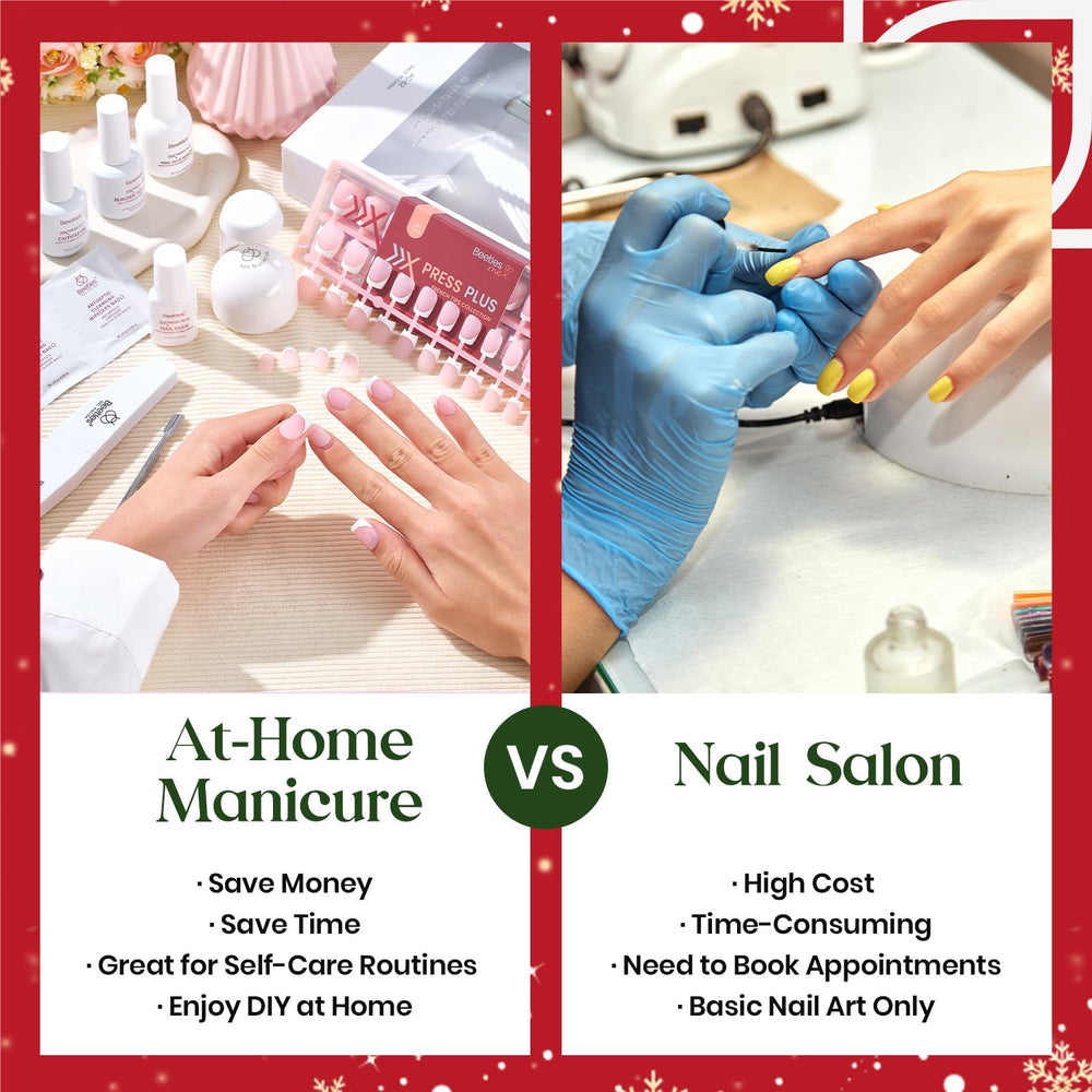 Beetles X Press Kit French tip design for salon-style manicure at home
