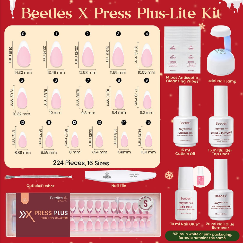 Beetles X Press Kit nail pusher and file for precise shaping and prep