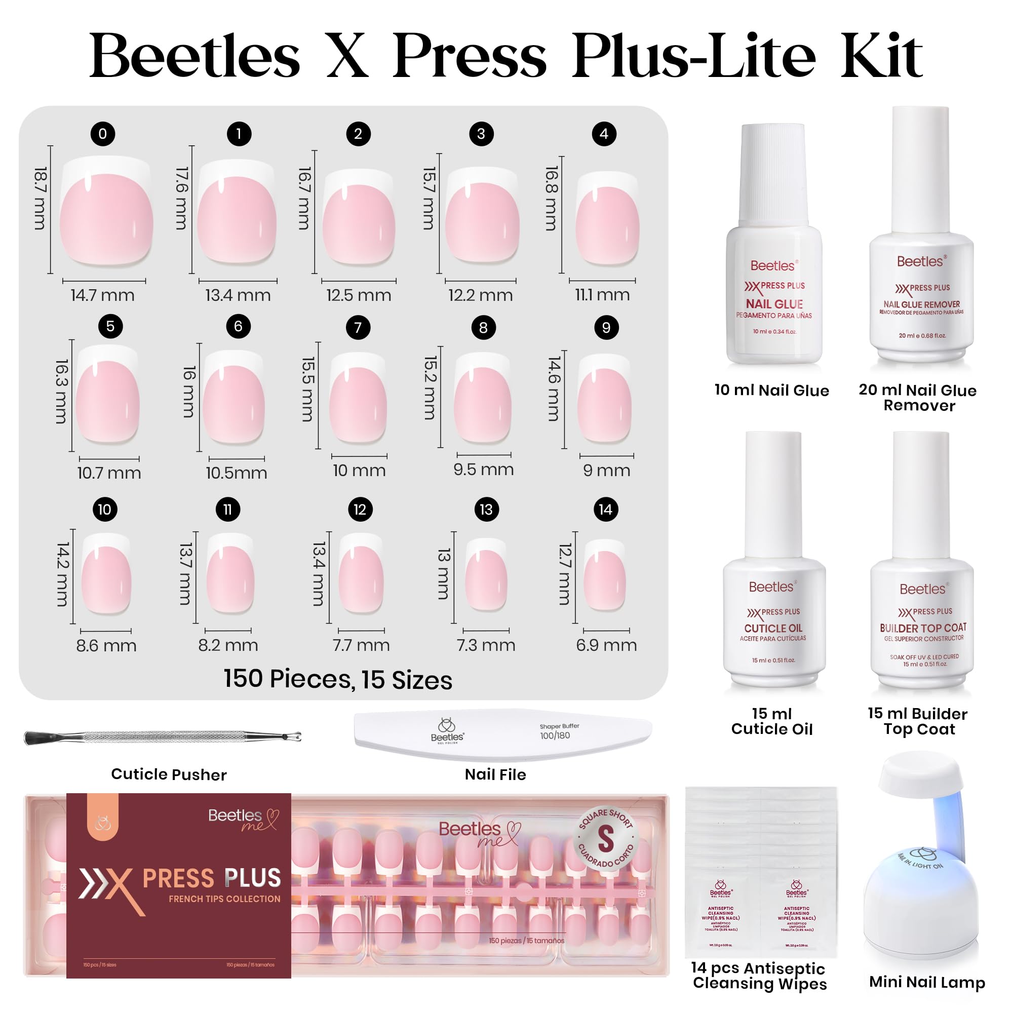Beetles X Press Plus On Nails Kit cuticle oil for nail care during manicure