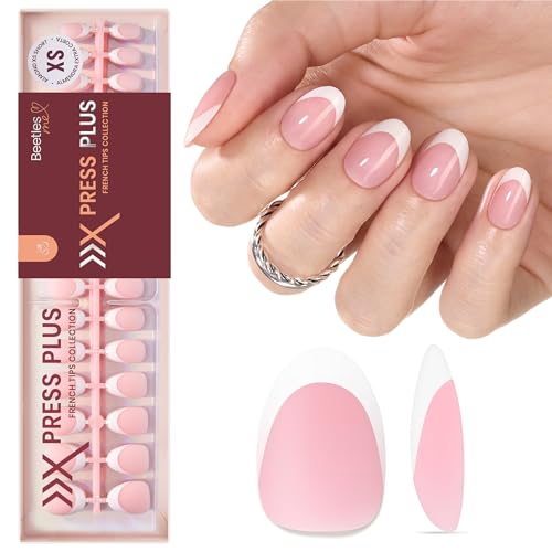 Beetles X Press Plus Petal French nails kit front view for at-home manicure.