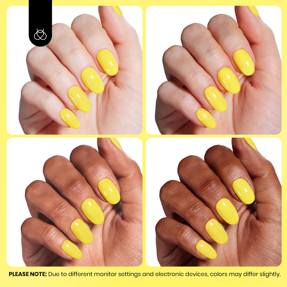 Beetles Sunrise Glow glossy finish sample under daylight reveals vibrant summer vibe