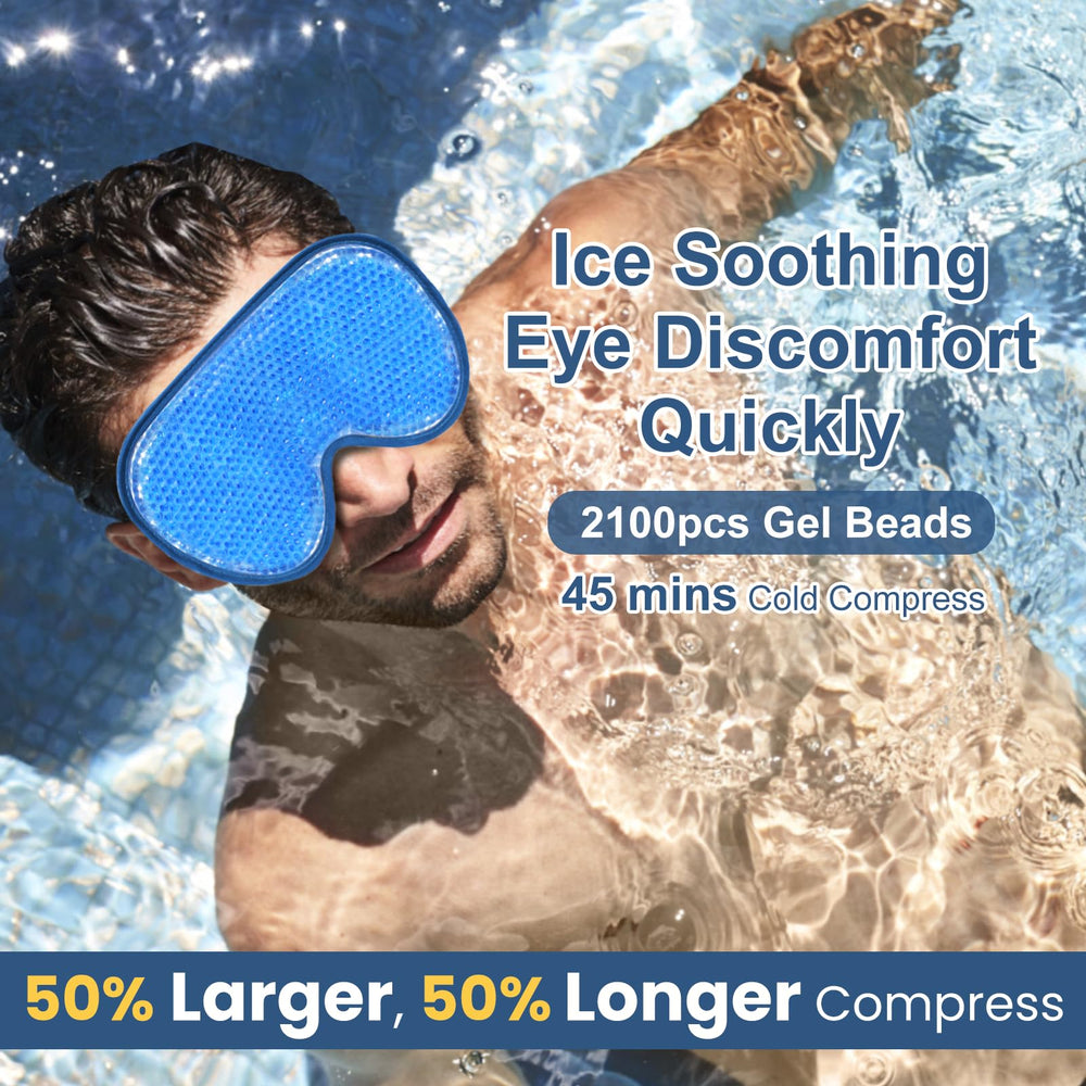 BeeVines Cooling Eye Mask closed-eye design offers full coverage for relaxing downtime.