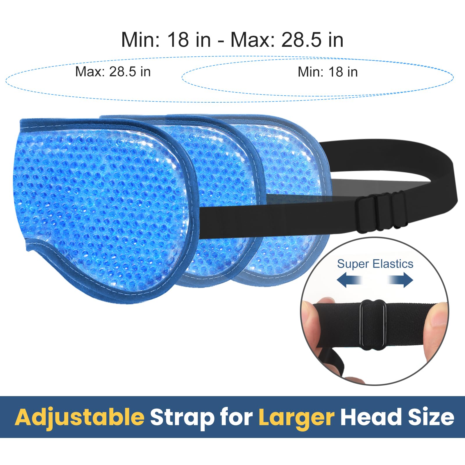 BeeVines Cooling Eye Mask freezer storage bag enables easy cold prep.