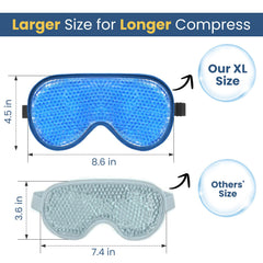 BeeVines Cooling Eye Mask open-eye design lets you read while cooling.