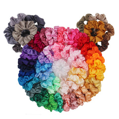 BeeVines satin hair scrunchies colorful assortment for daily outfits and easy coordination