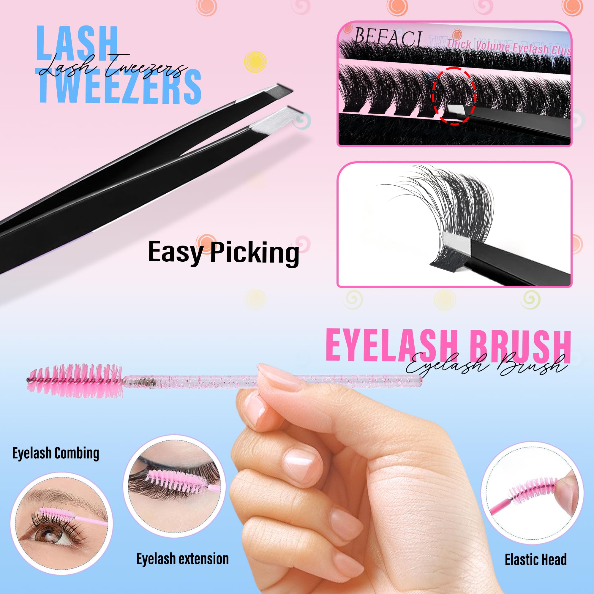 BEFACL Lash Brush helps tidy lashes and ensure clean separation