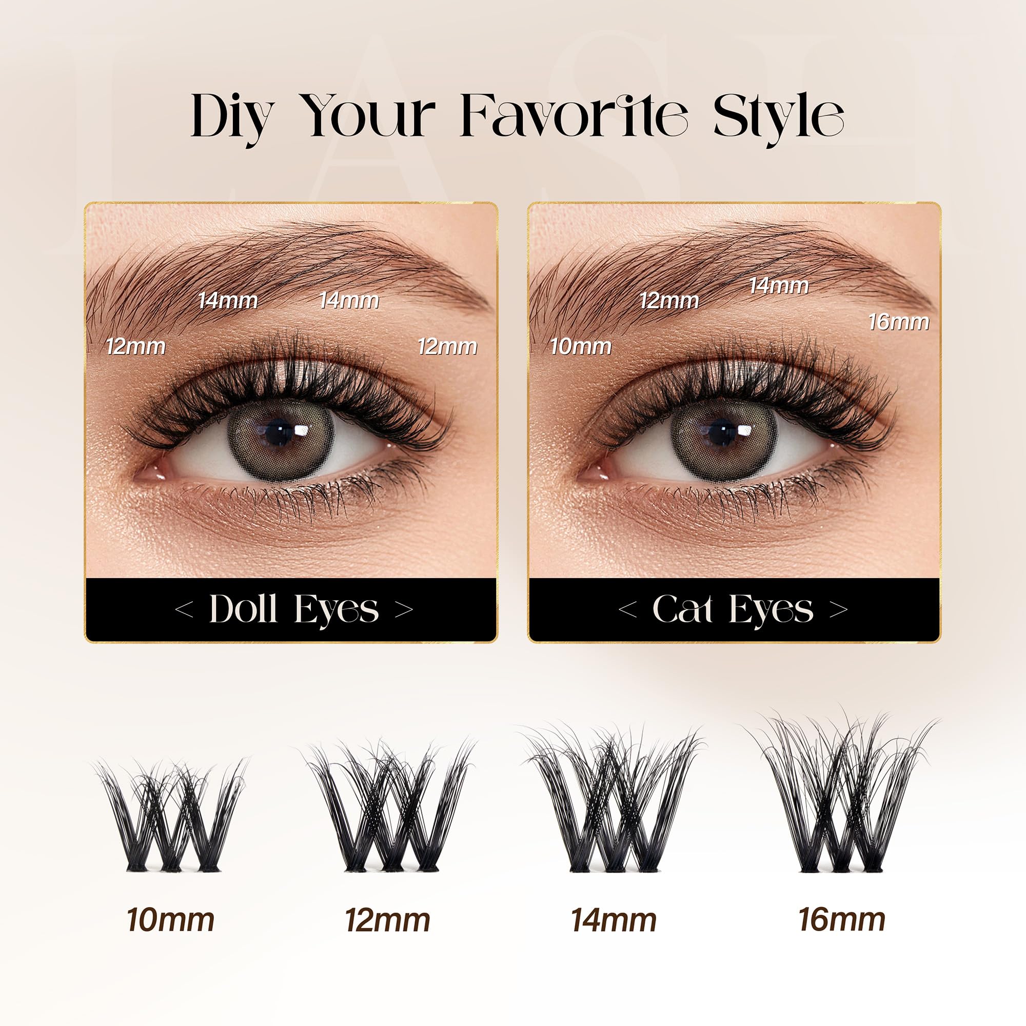 BEFER Beauty beginner-friendly lash application demonstrates simple glue application and cluster placement.