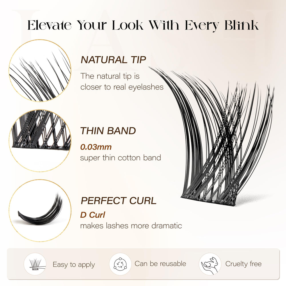 BEFER BEAUTY D curl lash close-up showing dramatic curl effect