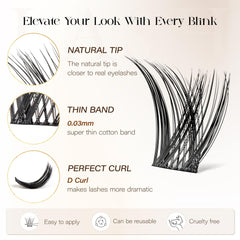 BEFER BEAUTY D curl lash close-up showing dramatic curl effect