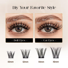 BEFER BEAUTY DIY lashes step-by-step image demonstrating beginner-friendly steps