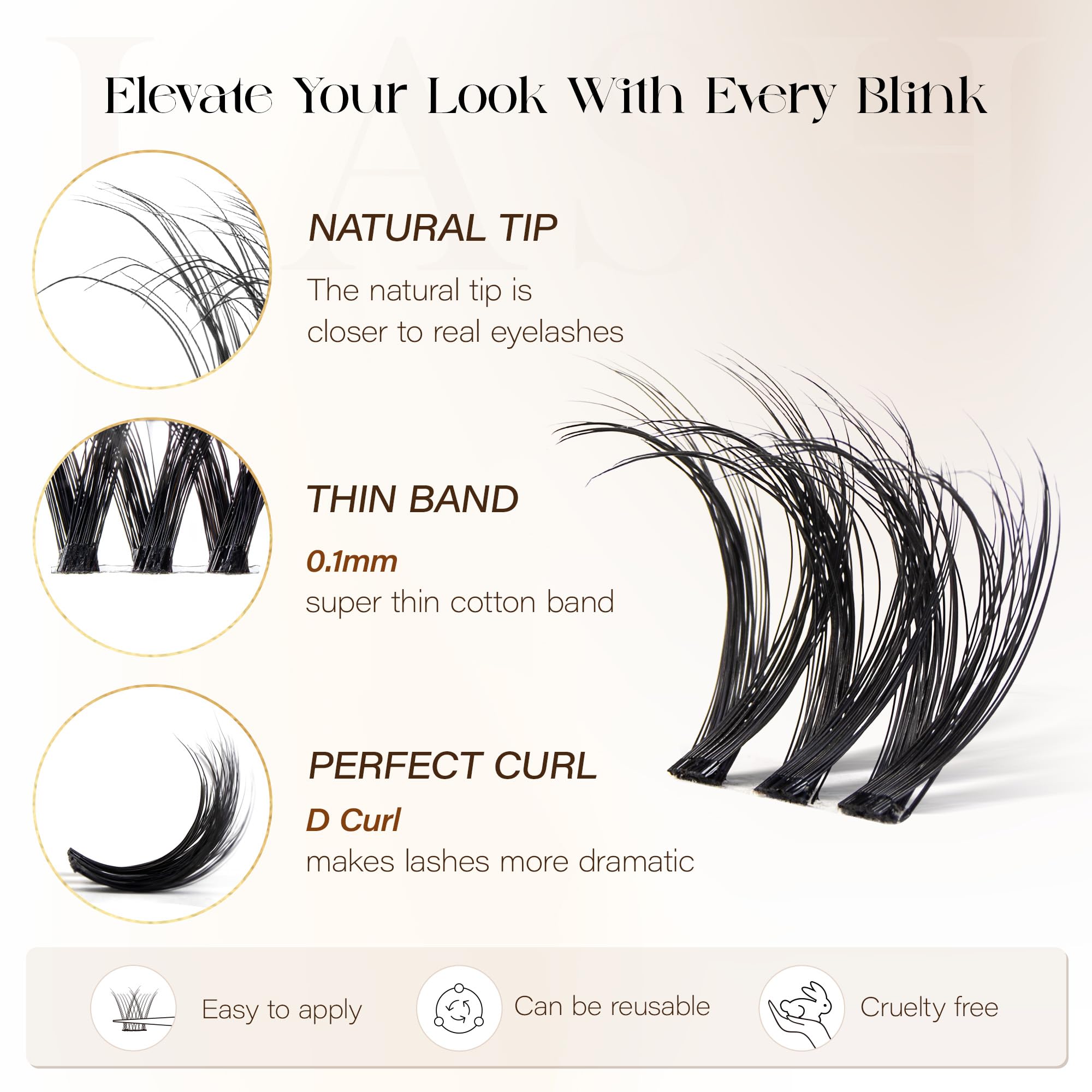 BEFER Beauty DIY lashes at-home setup shows 120/144/180 pcs variety for versatile looks.
