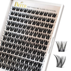BEFER BEAUTY lash clusters package front showing quantity for DIY sets