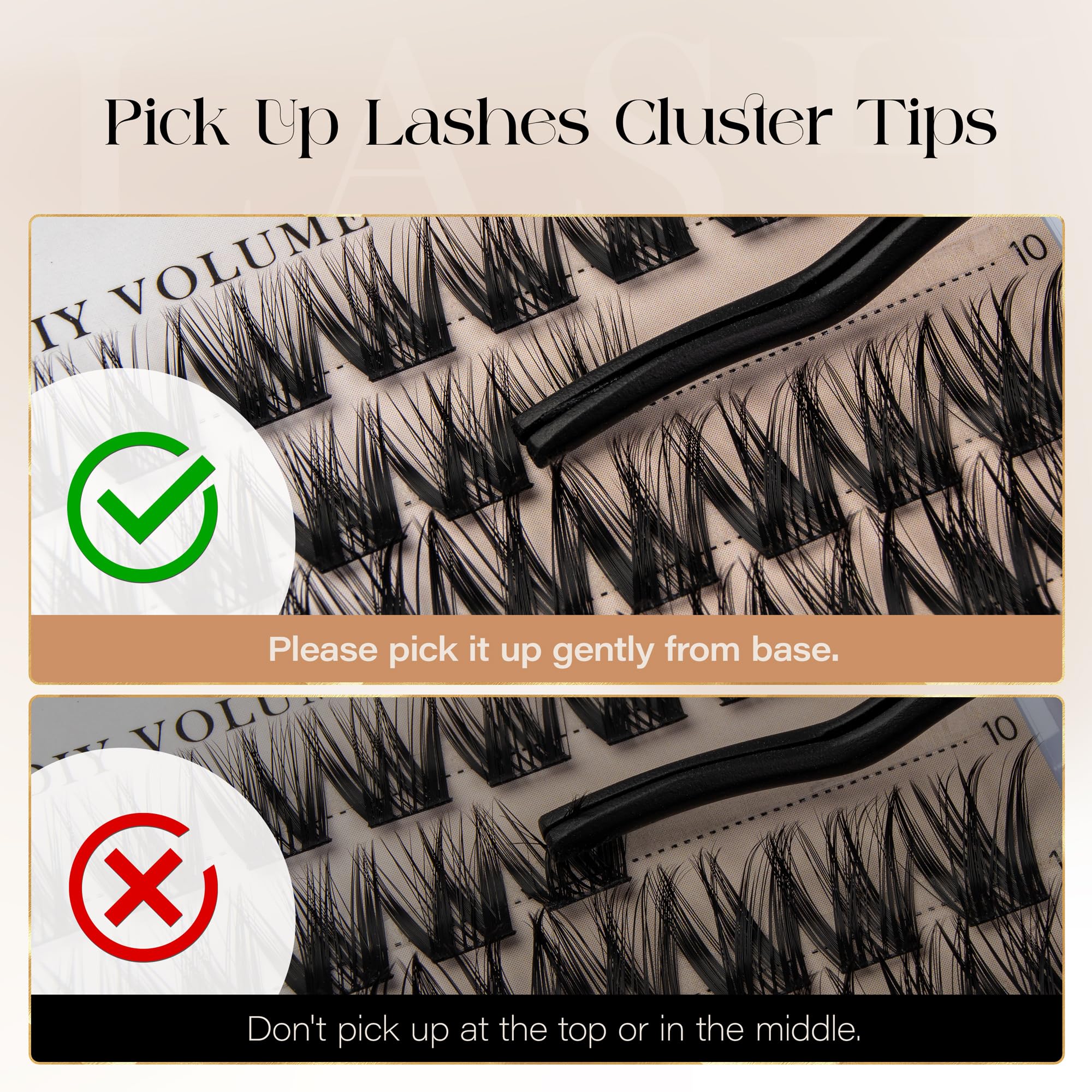 BEFER BEAUTY ultra-thin cotton band lash cluster for feather-light wear