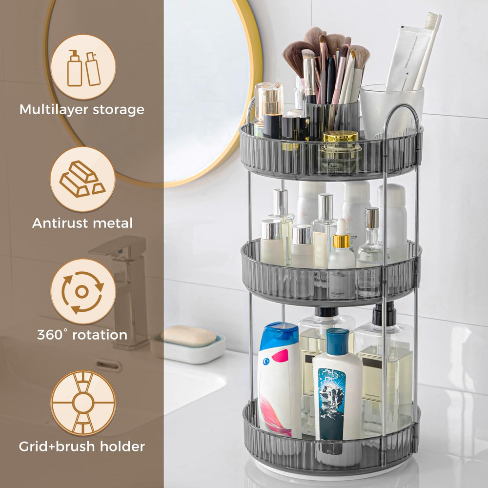 BEFSOP rotating organizer with metal stand delivers sturdy, long-lasting support.