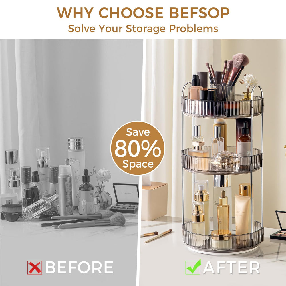 BEFSOP PET material safe and non-toxic stand demonstrates sturdy, wobble-free stability.