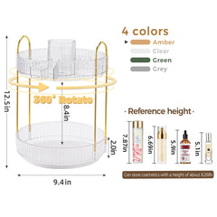 BEFSOP upgraded 2-tier skincare perfume organizer on vanity counter for neat storage