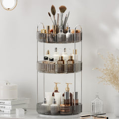 BEFSOP upgraded 3-tier design shown from side view for expanded skincare and perfume storage.