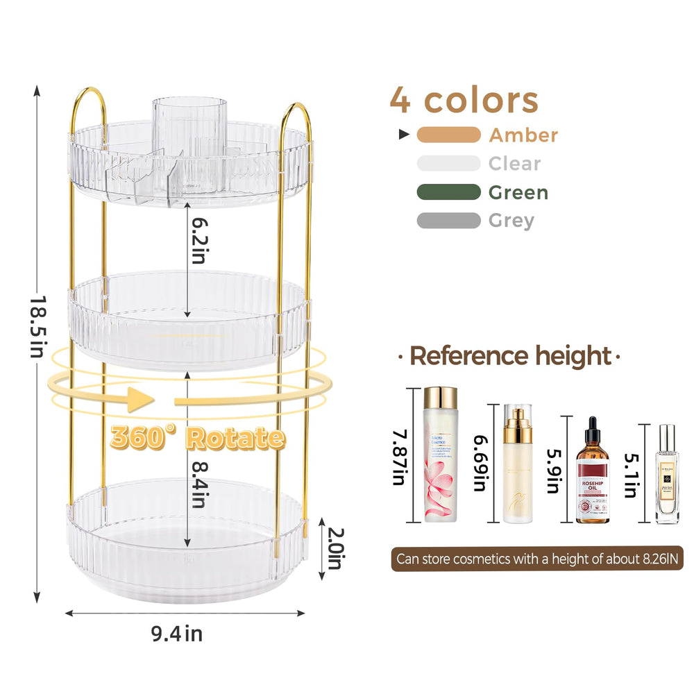 BEFSOP upgraded multi-tier design offering ample space for skincare and perfumes