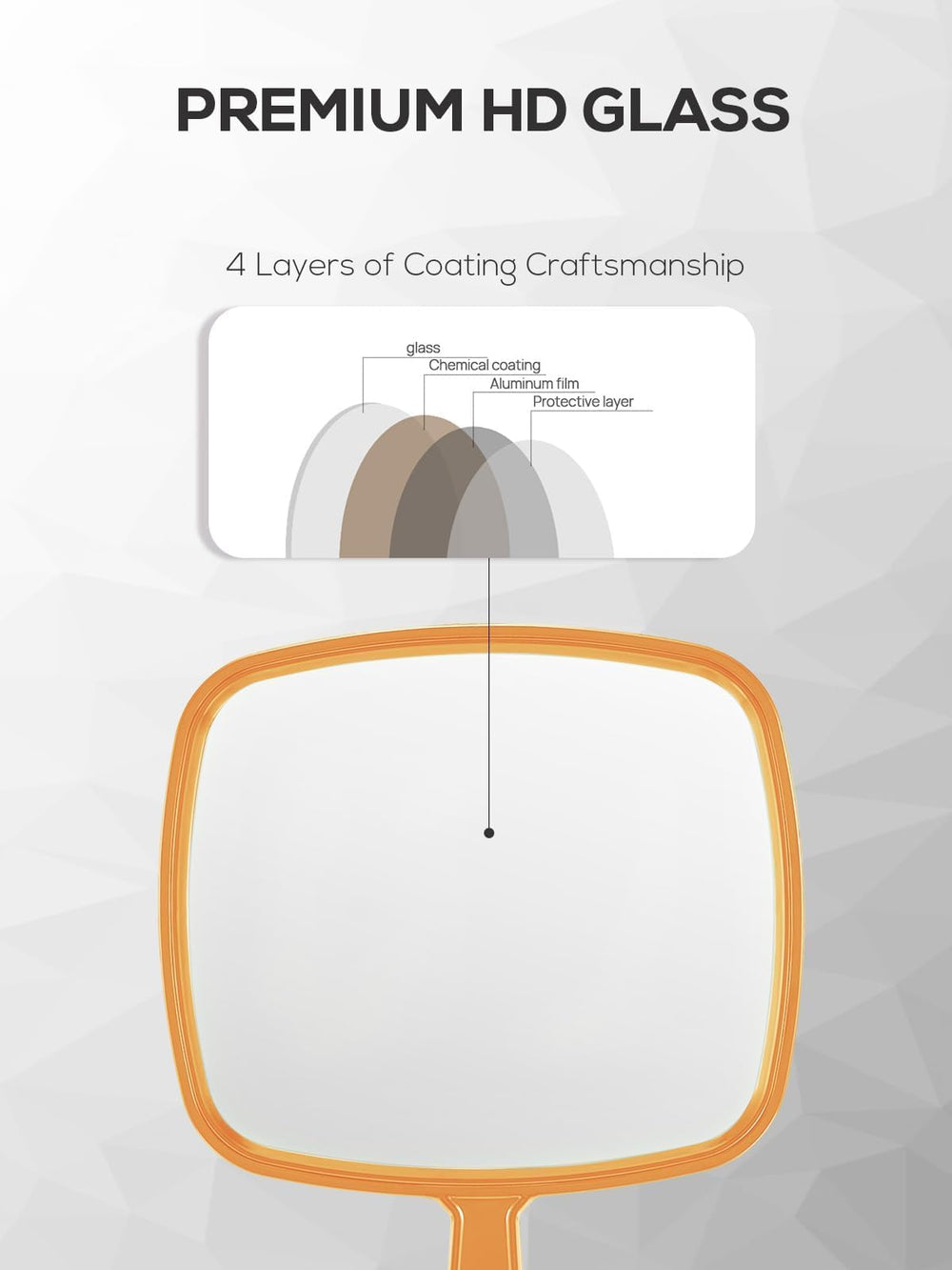 BEFUI orange broad-view captures 7.9 by 9 inch surface for thorough checks.