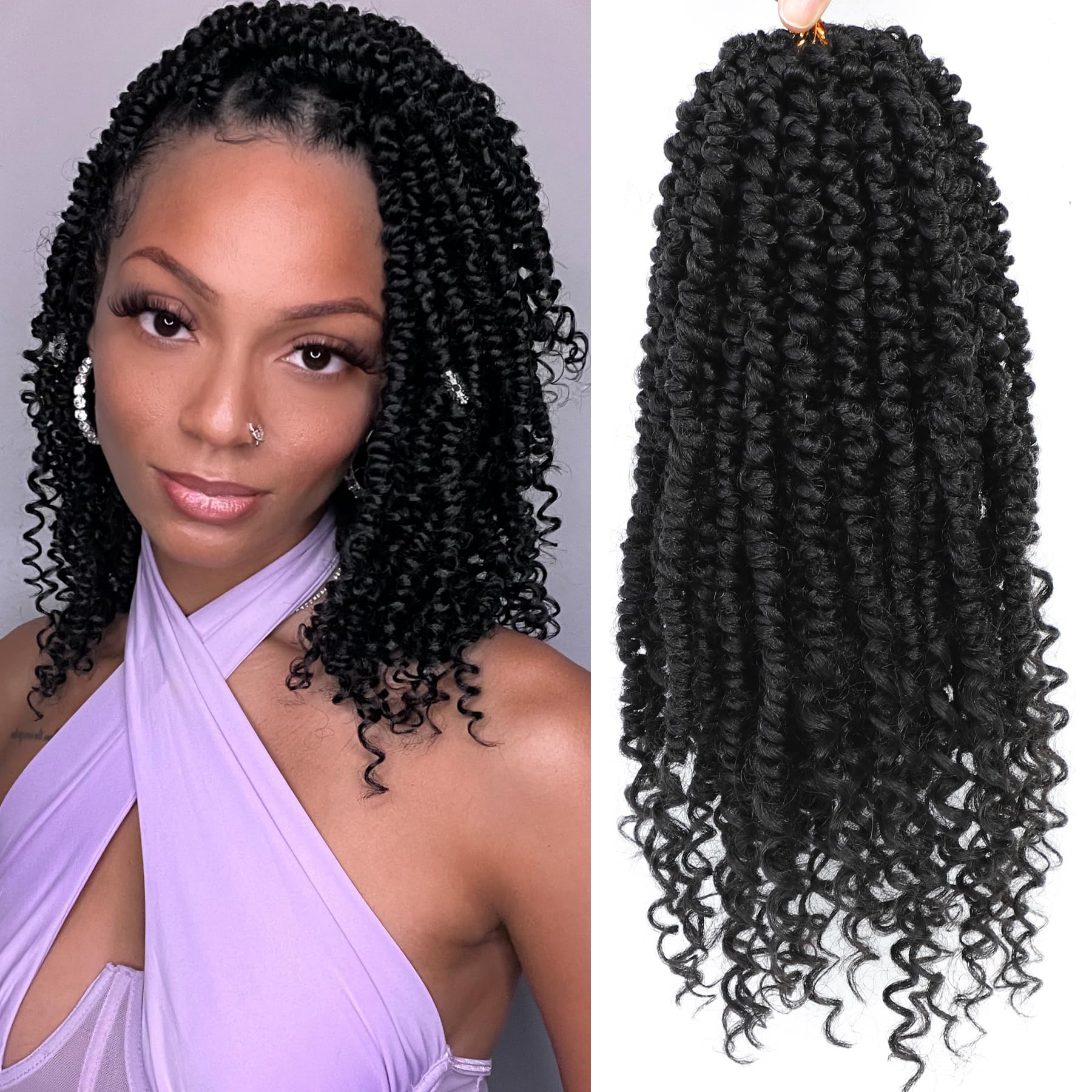 BEFUNNY Passion Twist cabello 12p corto para un look natural y ligero.