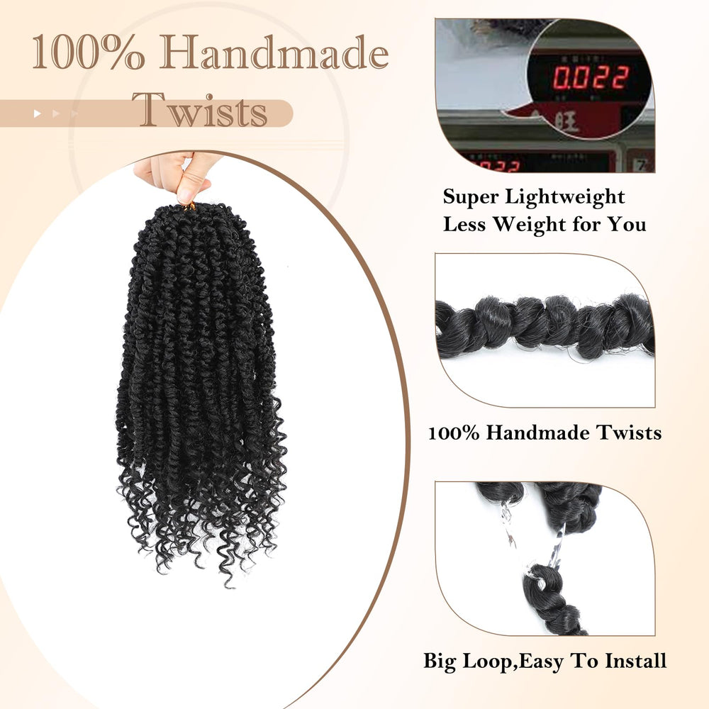 BEFUNNY Passion Twist cabello 12p corto, ligero y con volumen natural.