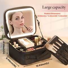 Behaesty LED mirror with color settings provides true lighting for precise makeup application