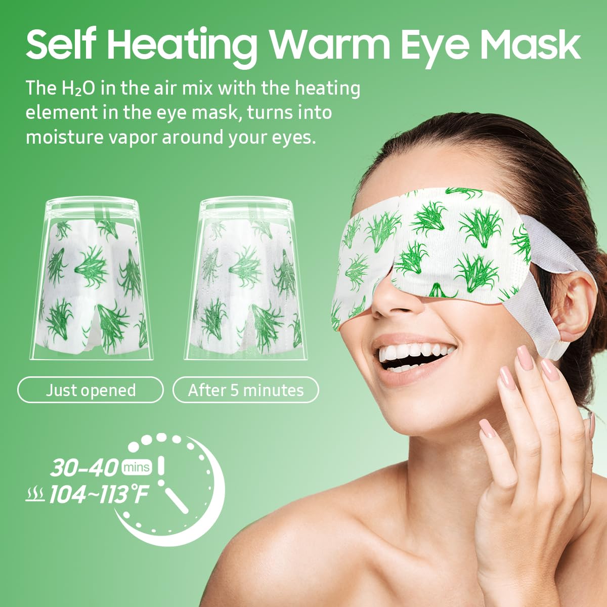 Elastic ear hooks on BeHoomi eye mask provide comfortable wear.